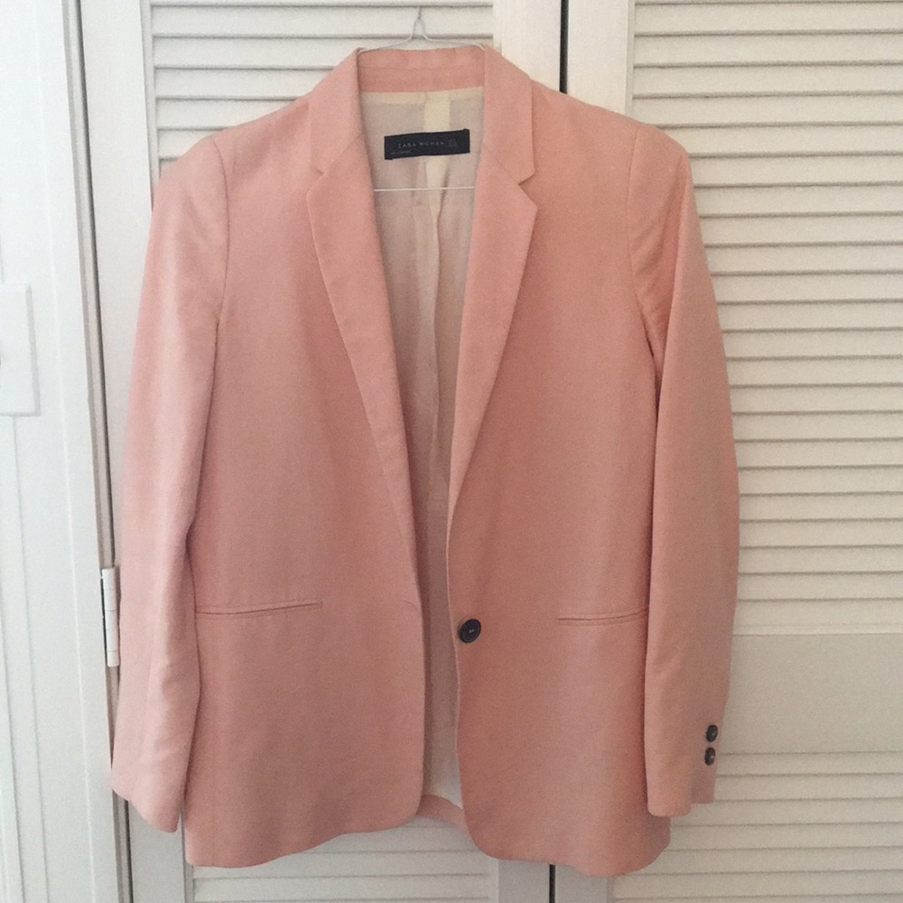 Lined linen blazer